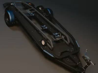 Trailer 3D model purchase