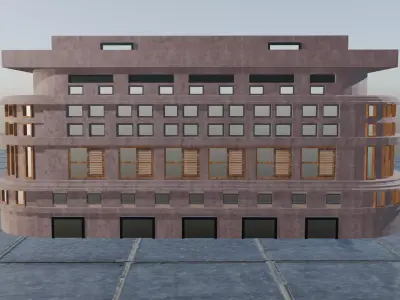 Ancient Building Structure Low-poly 3D model