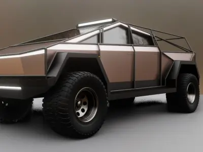 cyber truck Low-poly 3D model