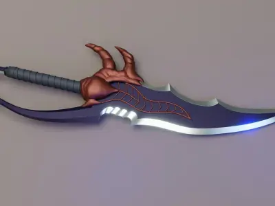 Solo Leveling Dagger Kasaka Venom Fang Low-poly 3D model