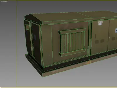 Electrical Transformer low poly for games and VR Low-poly 3D model