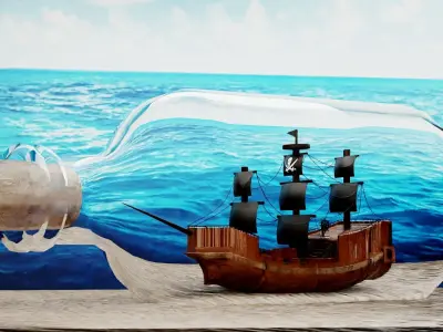 Ship and Bottle 3D model
