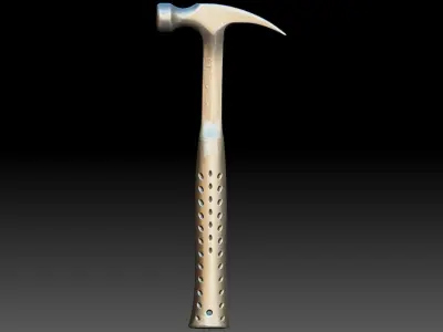 16 ounce Estwing claw hammer 3D model