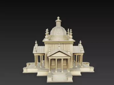 Classical Temple Neoclassical Building STL Model 3D print model