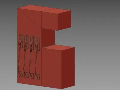 Gas Station Low-poly 3D model