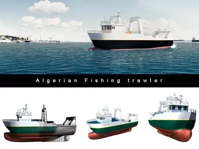 Fishing trawler 3D model purchase