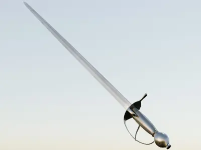 Swedish 18th century Sword m1685 game ready Low-poly 3D model