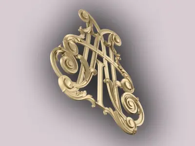     monogramm  latter A and T 3D print model