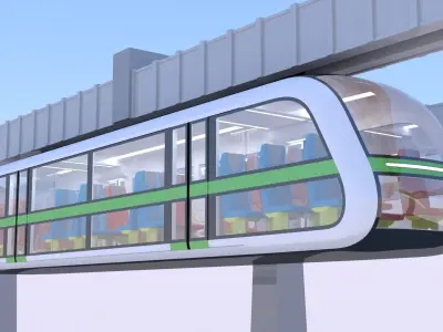 Sky train concept 2023 3D model