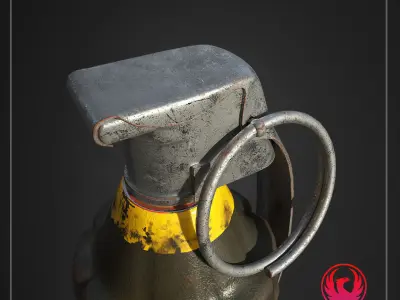 Granade 3D Model grenade Low-poly 3D model