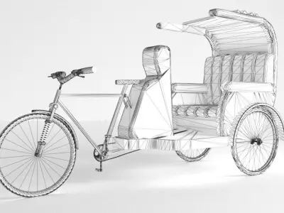 Bike Rickshaw 2 3D model