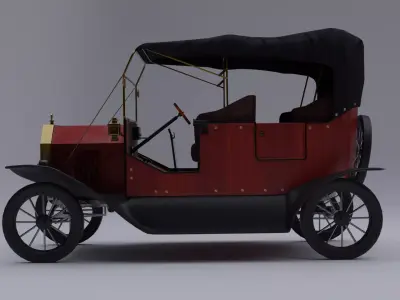 Model T Ford 1908 Low-poly 3D model