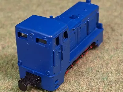 Diesel locomotive LKM V10C 1-87 H0f600mm resin 3D print model