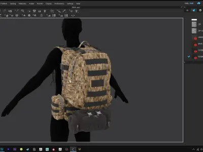 Tactical Backpack 2 3D model
