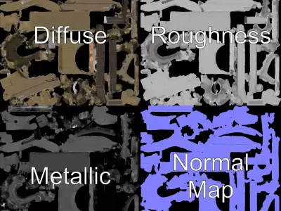 PT Olive Military model pack Low-poly 3D model