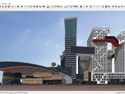 Sketchup Commercial Complex L8 3D model