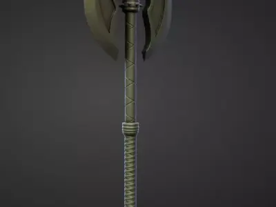 AXE11 high and low poly Low-poly 3D model