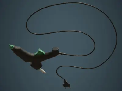 Glue Gun 1B Low-poly 3D model