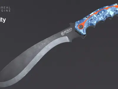 Machete-Lowpoly Low-poly 3D model
