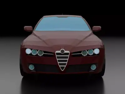 ALFA ROMEO 159 Saloon 2004-2011 Low-poly 3D model
