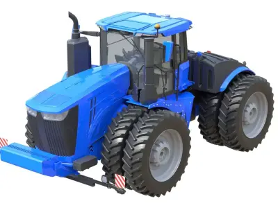 Agricultural Tractor Wheeled   Low-poly 3D model