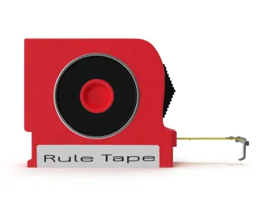 Tape Rule Low-poly 3D model