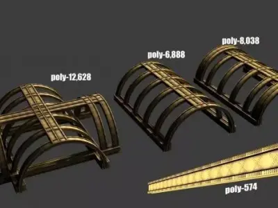 Modular Beam Low-poly 3D model
