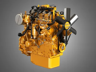 C2-2 - 4 Cylinder Diesel Engine  3D model