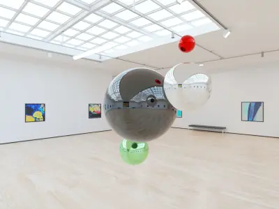 HDRI - Art Museum Gallery Interior 4b - v2 - HDR - 8192x4096 Texture