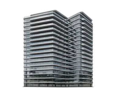 Futuristic Glass Tower 3D model
