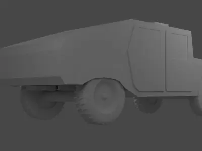 Low Poly Humvee military vehicle Low-poly 3D model