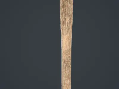 Rusty Axe Low-poly 3D model