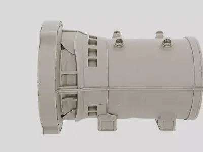Industrial Machine Gearbox Housing for 3D print 3D model