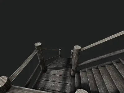 Viking Guard Tower Low-poly 3D model