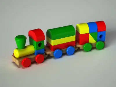 Toys Collection puzzle piece with elephant 3D model