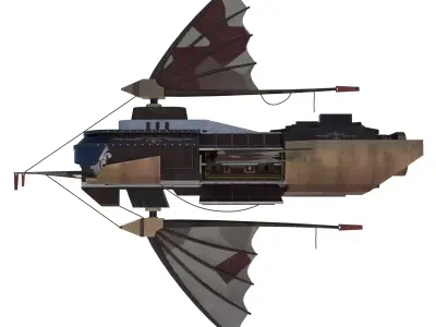 Airship Low-poly 3D model purchase