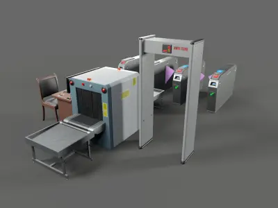 airport package Low-poly 3D model