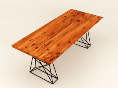 Rhombus table Low-poly 3D model