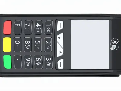 Universal Credit Card POS Terminal 02 3D model