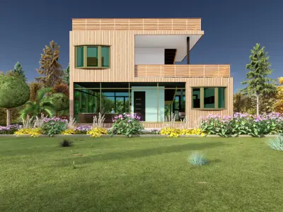 Cabin Floor Plans Low-poly 3D model