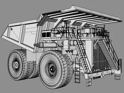 Dump Truck Liebherr T282B 3D model