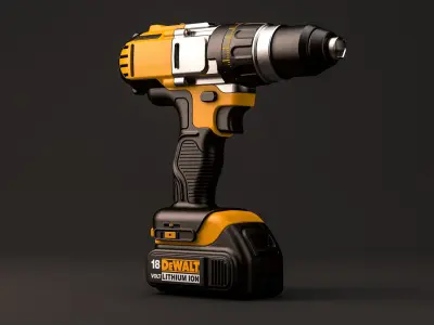 DeWalt Cordless Drill Machine Free 3D Set Up Free 3D model