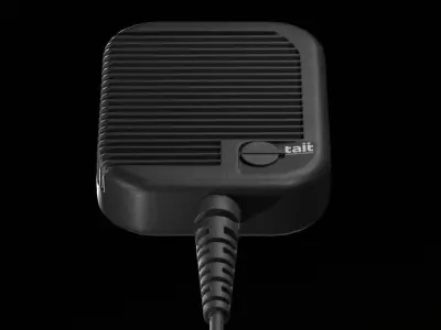 Tait TP8100 Communication Microphone Low-poly 3D model