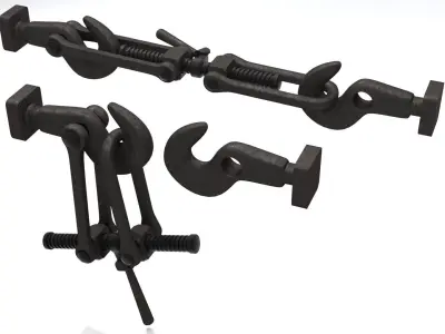 Railway Screwlink coupling arm 3D model