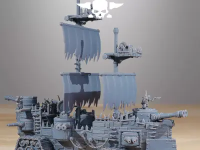 Gobs Pearl Battle Ship 3D print model