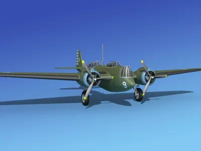 Martin B-10 China 3D model