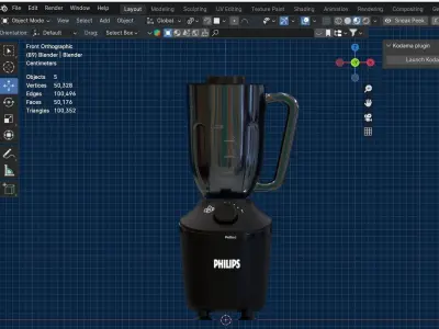 Philips 3000 Series Blender 3D model