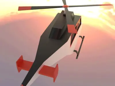helicopter flying in sky Free low-poly 3D model purchase