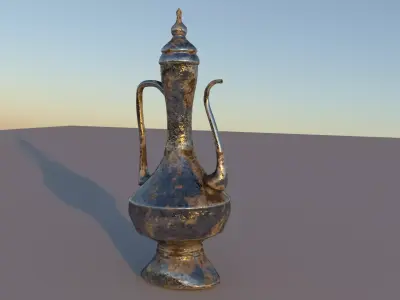 Pitcher metal vase 3D model