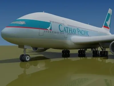 Cathay Pacific Textured Jet 3D model